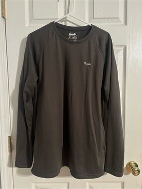 Cabela's Men's Long-Sleeve Performance Tee in Charcoal Gray